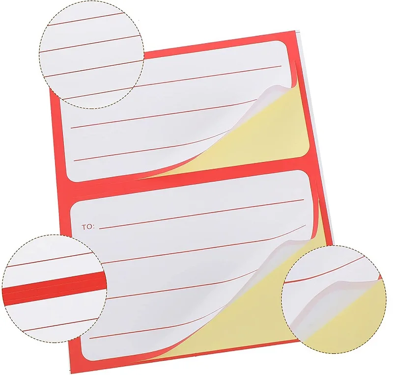 50Pcs Universal Address Mailing Label Sticker Self-adhesive Handwritten Stickers for Mailing Box Envelopes and Shipping Labels