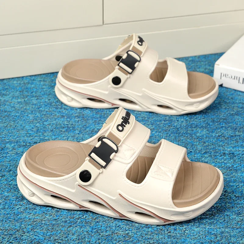 

Summer Male Lightweight Thick Slippers Women Home Garden Shoes Men Comfortable Non-Slip Soft Bottom Outdoor Beach Flip Flop