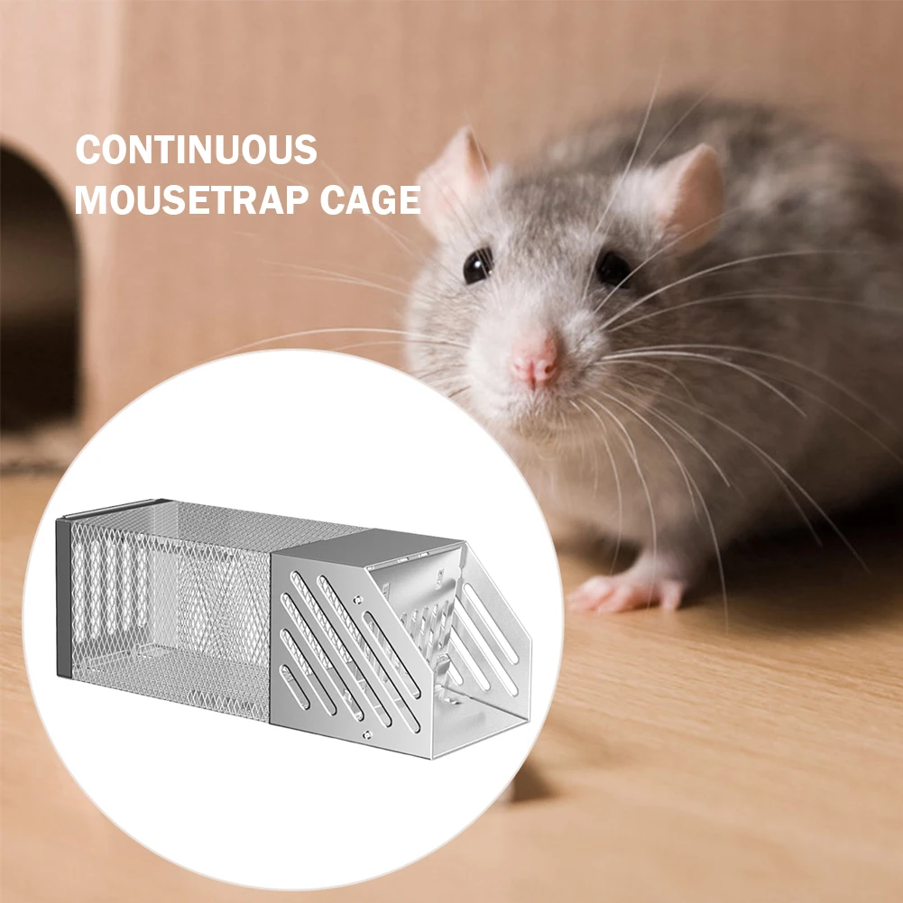 

Mice Rodent Rats Catcher Stainless Steel Indoor Outdoor Rat Trap Non-toxic Household Mouse Catcher Exterminator Live Mouse Trap