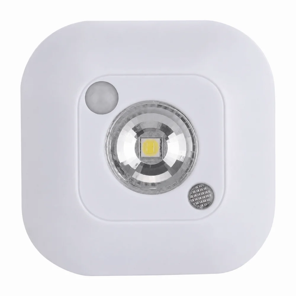 ABS Motion Sensor Night Light Mini Size PIR Motion Sensor Cabinet Lamp Wireless Dual Sensor Mode Wardrobe Light Outdoor