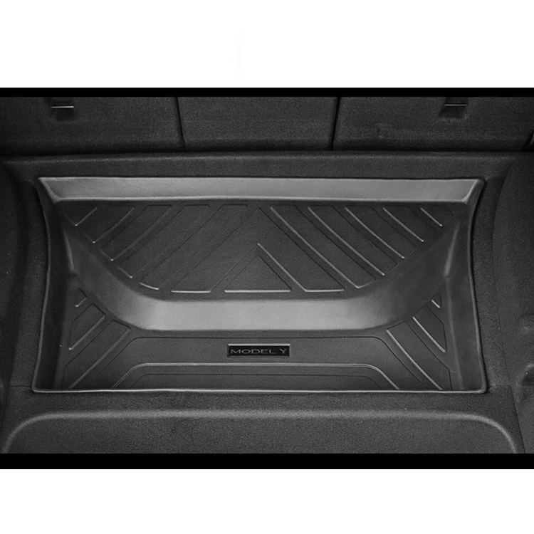 For Tesla Model Y Plain TPE Cargo Liner Sets Trunk Mat & Sides Wall Carpet Protector & Seat Back Cover Front/Lower Boot Liners