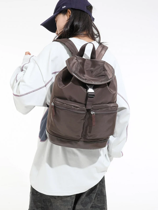 

2025 New Men's Large Capaci Travel Bapa High School College Student Laptop Bag Casual Simple Sle Leisure Outdoor Bag