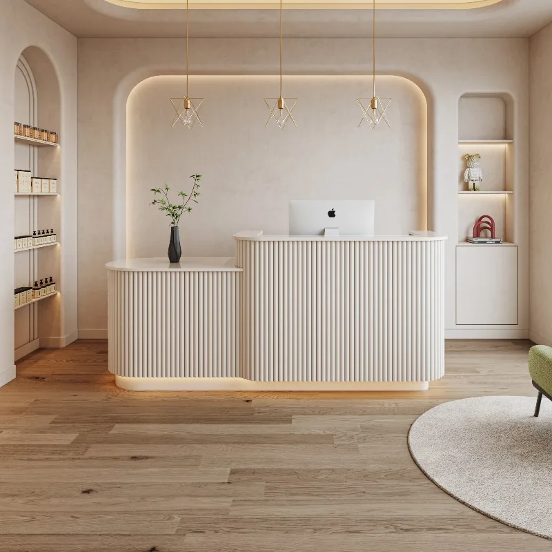 ec-Cream style reception desk barber shop clothing store business counter creative design mostrador negocio office furniture-