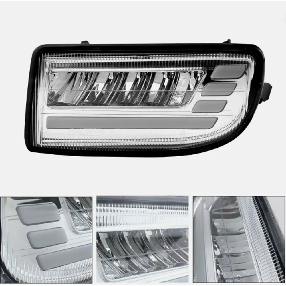 Daytime Running Light for Toyota Land Cruiser 4700 lc100 98-08 Front Fog light Stream Turn signal DRL Car Accessories