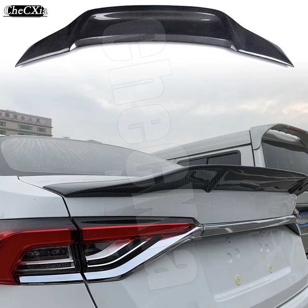 Real Carbon Fiber Rear Wing Trunk Lip Tail Spoiler For Toyota Corolla 2019 2020 2021 2022 2023 2024 R Style