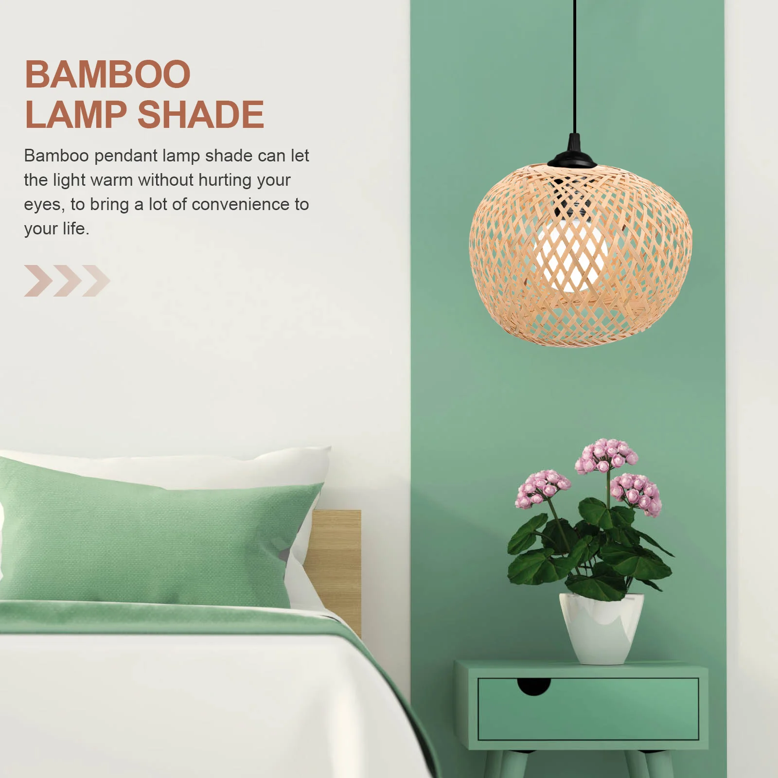 ريفي المنسوجة الخيزران غطاء مصباح ل قلادة ضوء تركيبات السقف غطاء جو دافئ ديكور المنزل قلادة غطاء مصباح #5