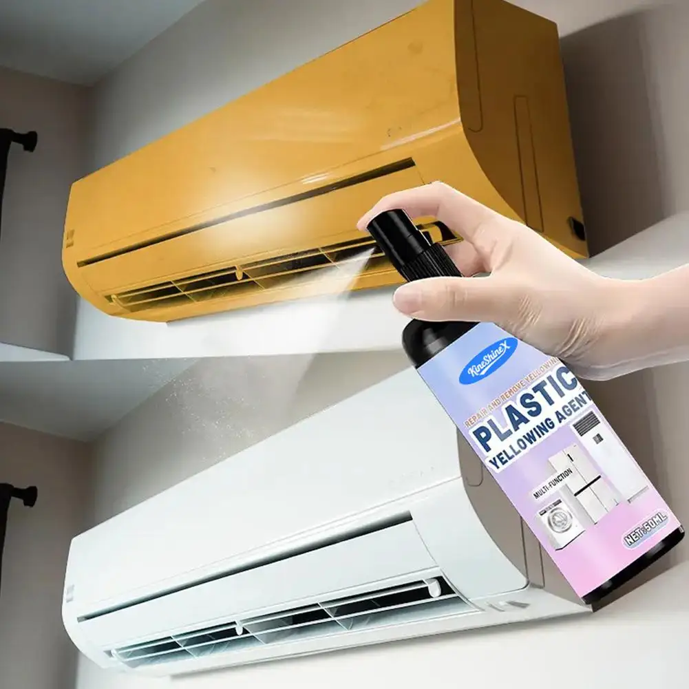 Instant Plastic Remove Yellow Agent Restores Gloss and Shine for Home Appliance Air Conditioning Washing Machine Renovation Anti
