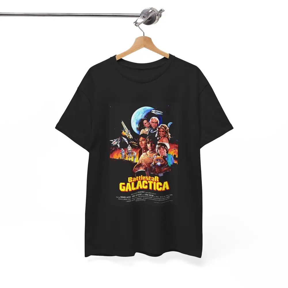 Battlestar Galactica Tshirt Retro Poster Spaceship Series Unisex Movie