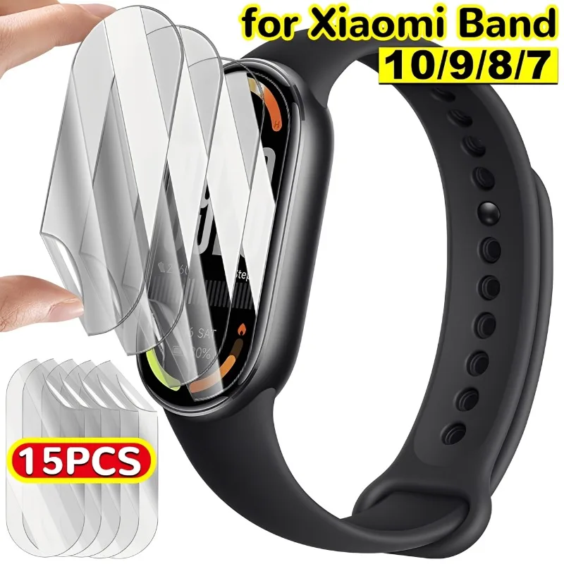 

5/10/15PCS Hydrogel Film Screen Protector for Xiaomi Band 10 9 8 7 Pro HD Soft Screen Protector For Mi Band 10 9Pro 8Pro