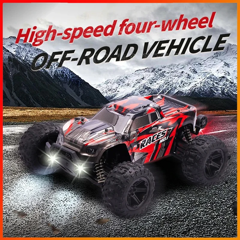 HXRC 8609 8610 1:14 55KM/H 4WD RC Car With LED Remote Control Cars High Speed Drift Monster Truck for Kids vs Wltoys 144001 Toys