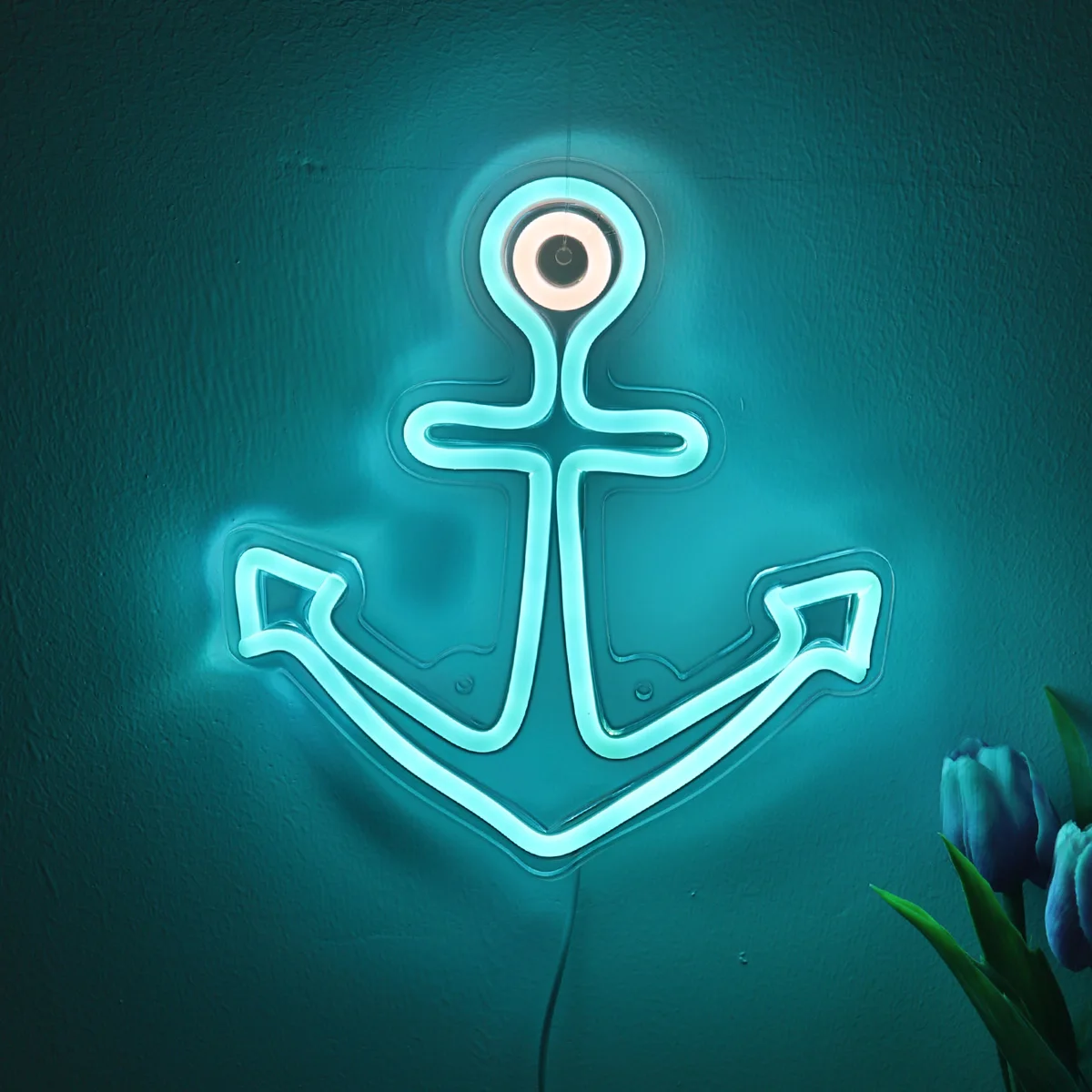 1PC Creative Anchors Wall LED Neon Art Sign Night Light  Mood Lamp For Pub Club Party Shop Bar Decoration Gifts 8.66''*9.37''