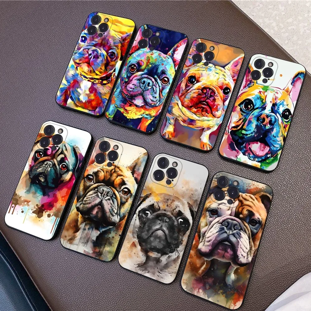 French Bulldog Phone Case For iPhone 14 11 12 13 Mini Pro Max 8 7 6 6S Plus X SE 2020 XR XS Funda Case