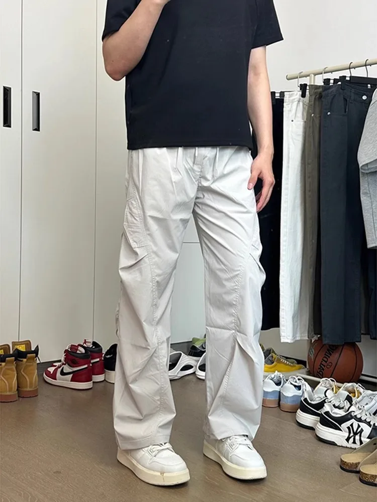 

American Sle Thin Qui Dry Knife Workwear Pants Men's Summer Lightweight Casual Trousers Cleanfit Paratrooper Loose Fit