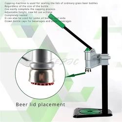 26mm Beer Capping Machine Beer Filling and Sealing Equipment with Rubber Anti Slip Pad Easy and Simple To Operate