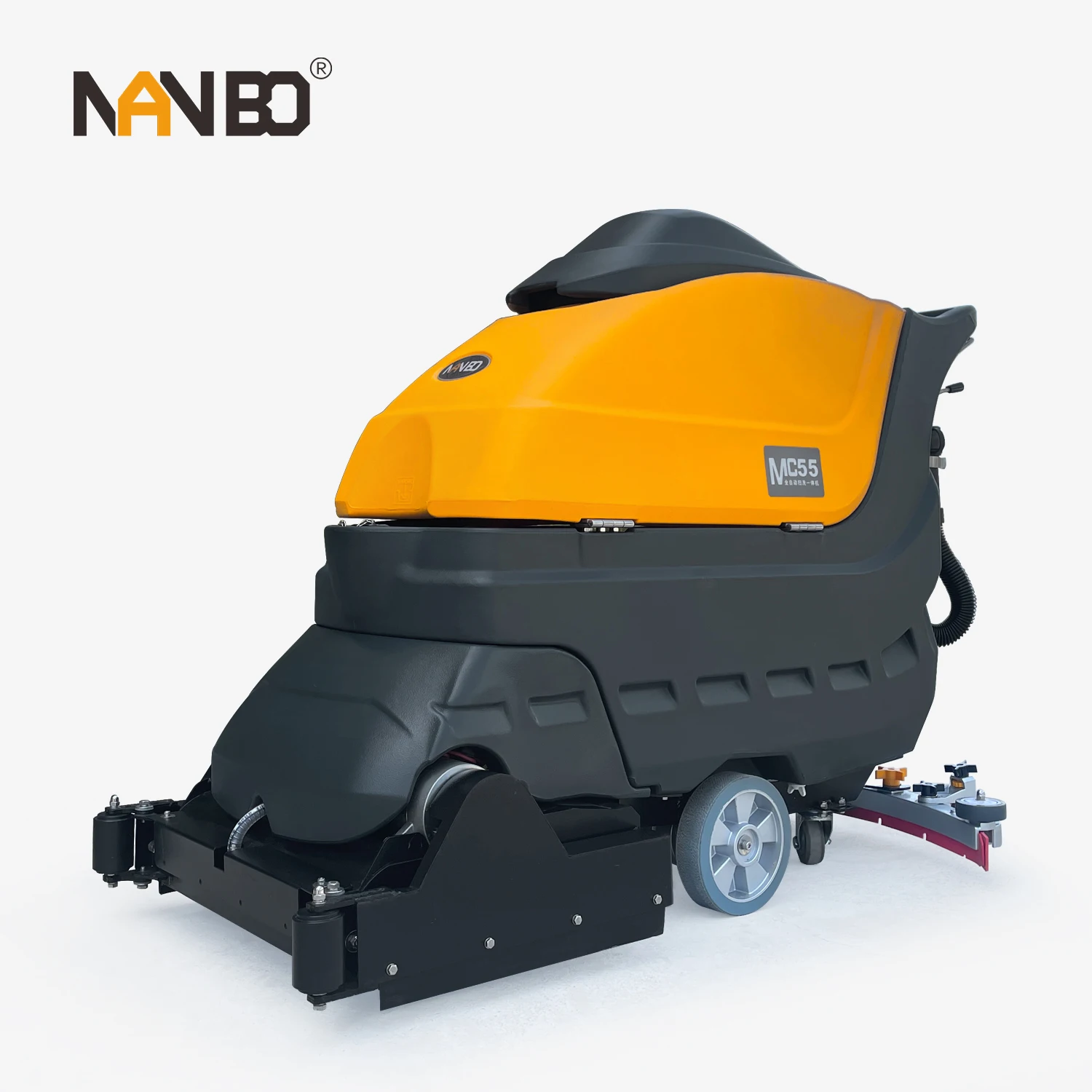 Electric Walk-Behind Floor Scrubber Sweeper Machine Double Roller Brush Design Hand--push Cleaning Machine Condition New
