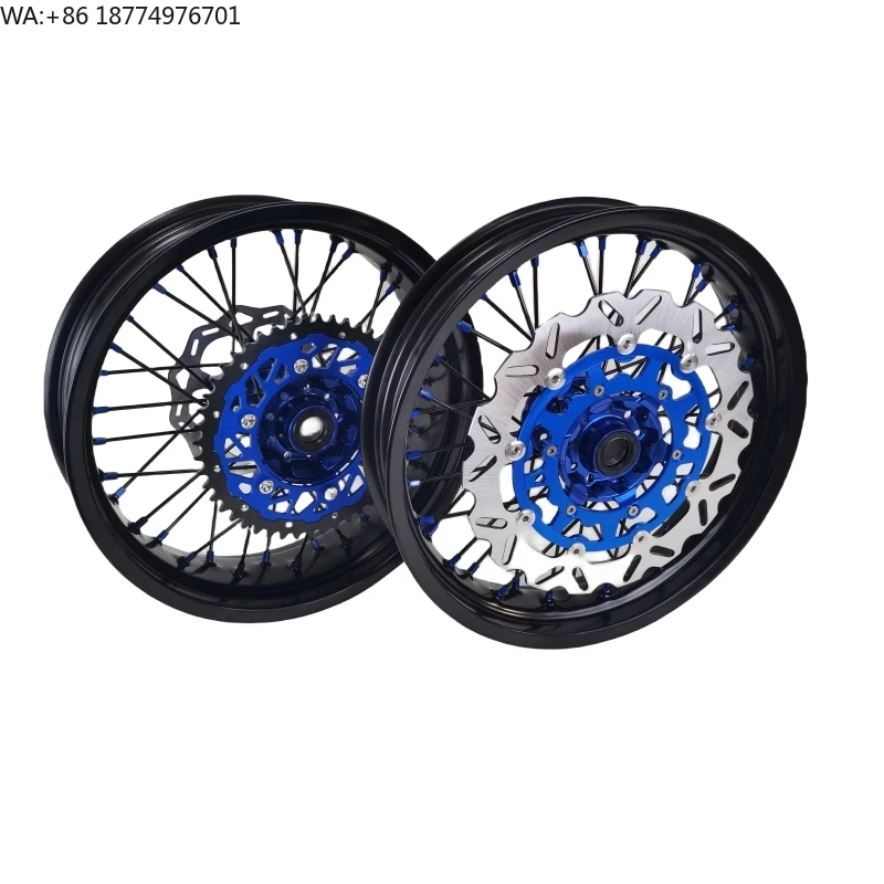 

High Performance ULB 17" Supermoto Wheels Set New Aluminum Alloy Anodized DOT Certified 12-Month Warranty for Yamaha YZ YZF