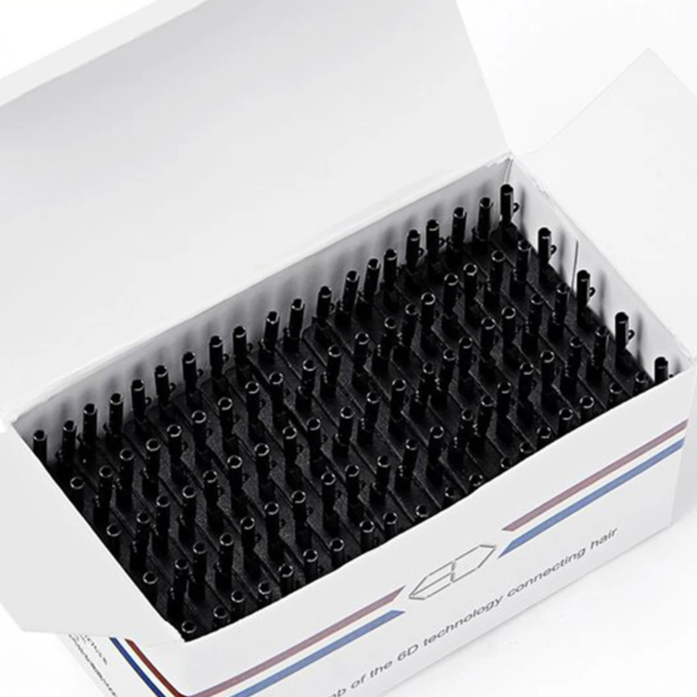 

Wholesale 40 pcs 6D hair extension machine 6D hair buckle tools 6D-2 hair comb Medium brown Beige Black color