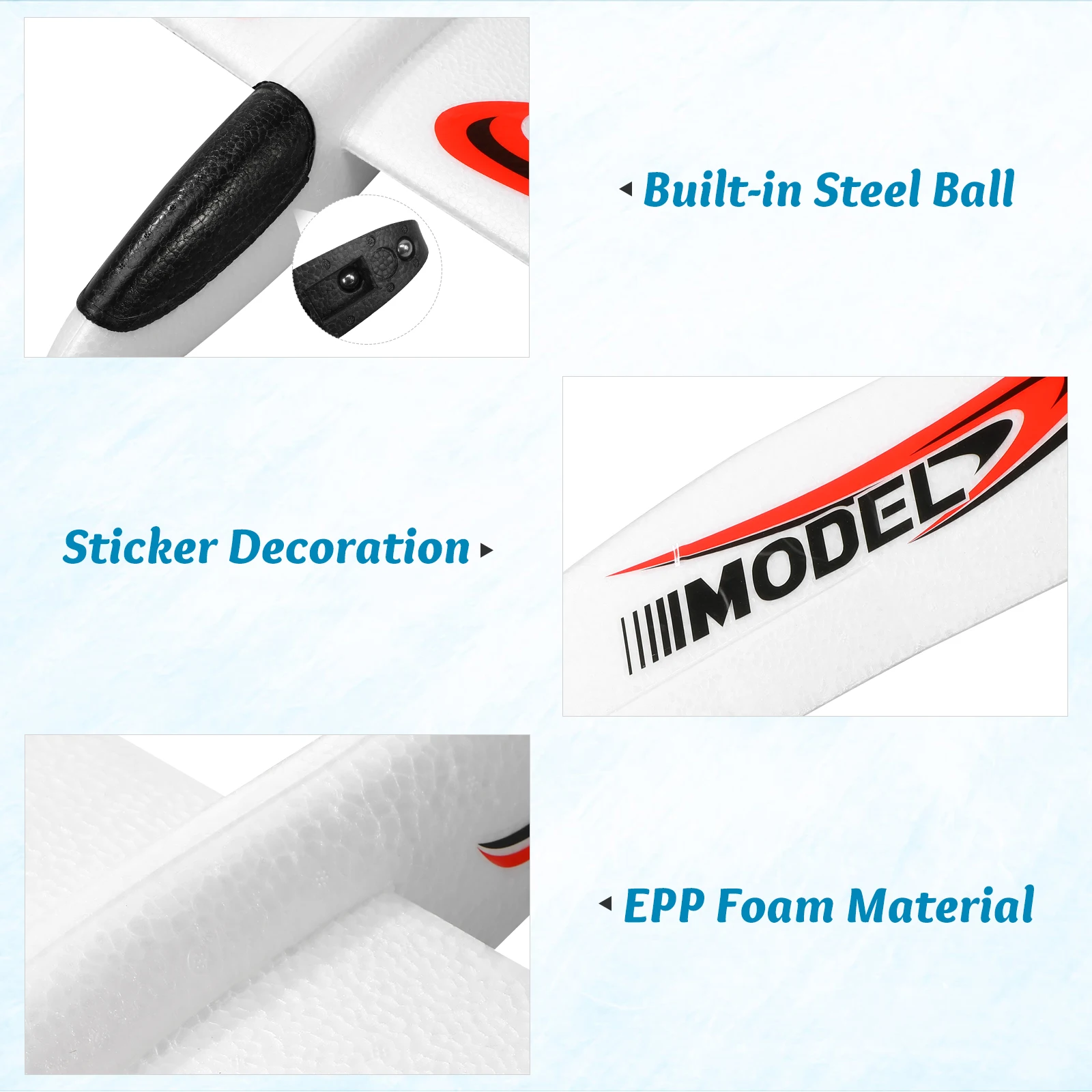 

99cm Large Foam Plane Glider Hand Throwing Airplane Children's Aerobatic Plane Glider Bubble Planes Kids Outdoor Sports Gifts