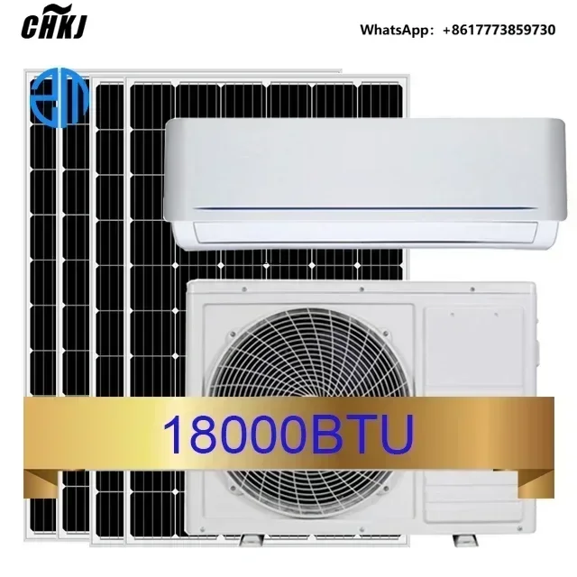 

CHKJ 5000 W 18000 BTU 2 1.5 TON 12000 BTU 1 TON SOLAR POWERED HYBRID AIR CONDITIONING SPLIT SOLAR AIR CONDITIONER