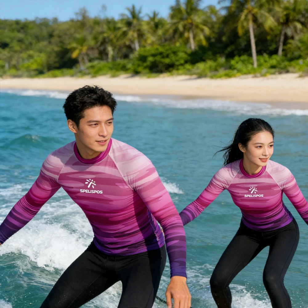 

Long Sleeve Men's and Women's Rash Guard Surfing Clothing UPF50+ Beachwear Luxury Swimsuit Shirt for Touring Water Sport Fishing