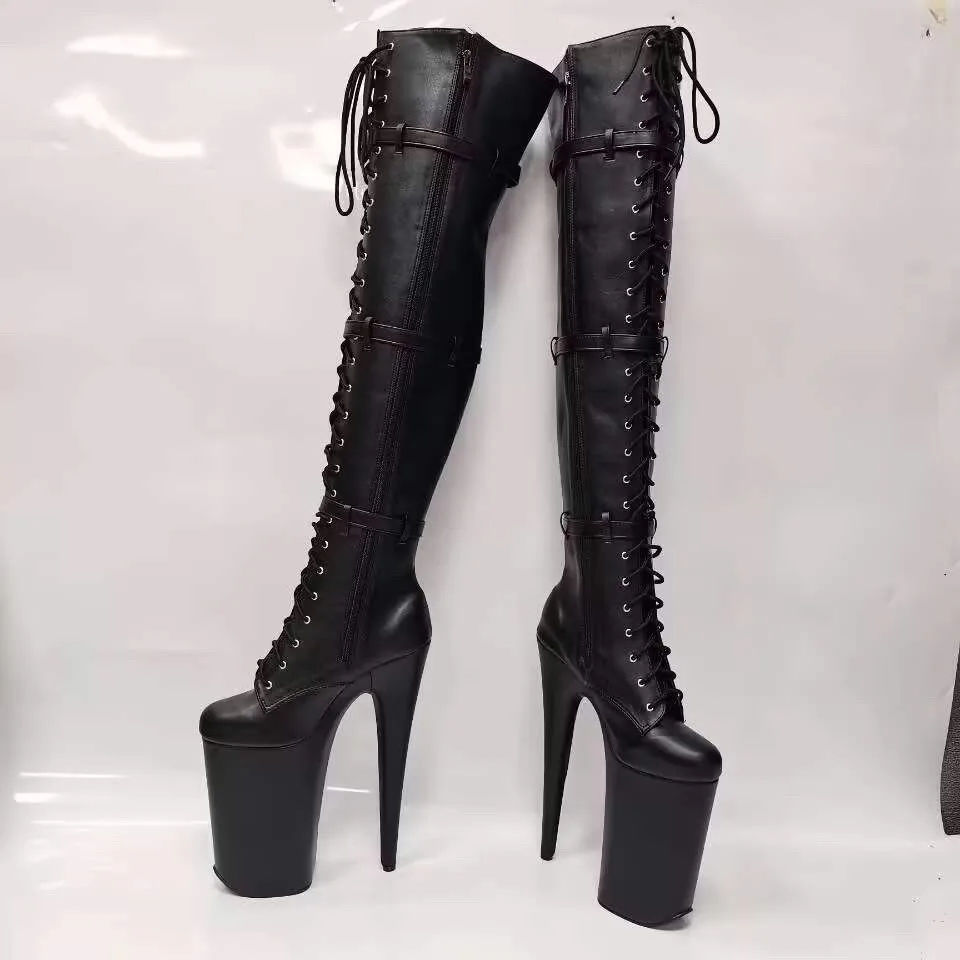 Ultra-high-heeled over-the-knee boots platform models catwalk nightclub sexy flirting custom-made boots pole dancing boots