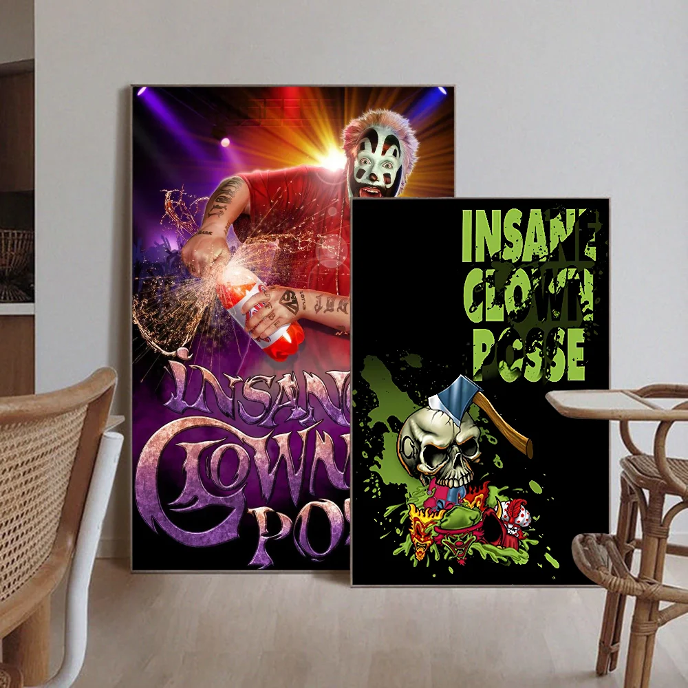 Insane clown se band Anime poster Sticky Whitepaper Sticker DIY Room Bar Cafe Kawaii Room Decor