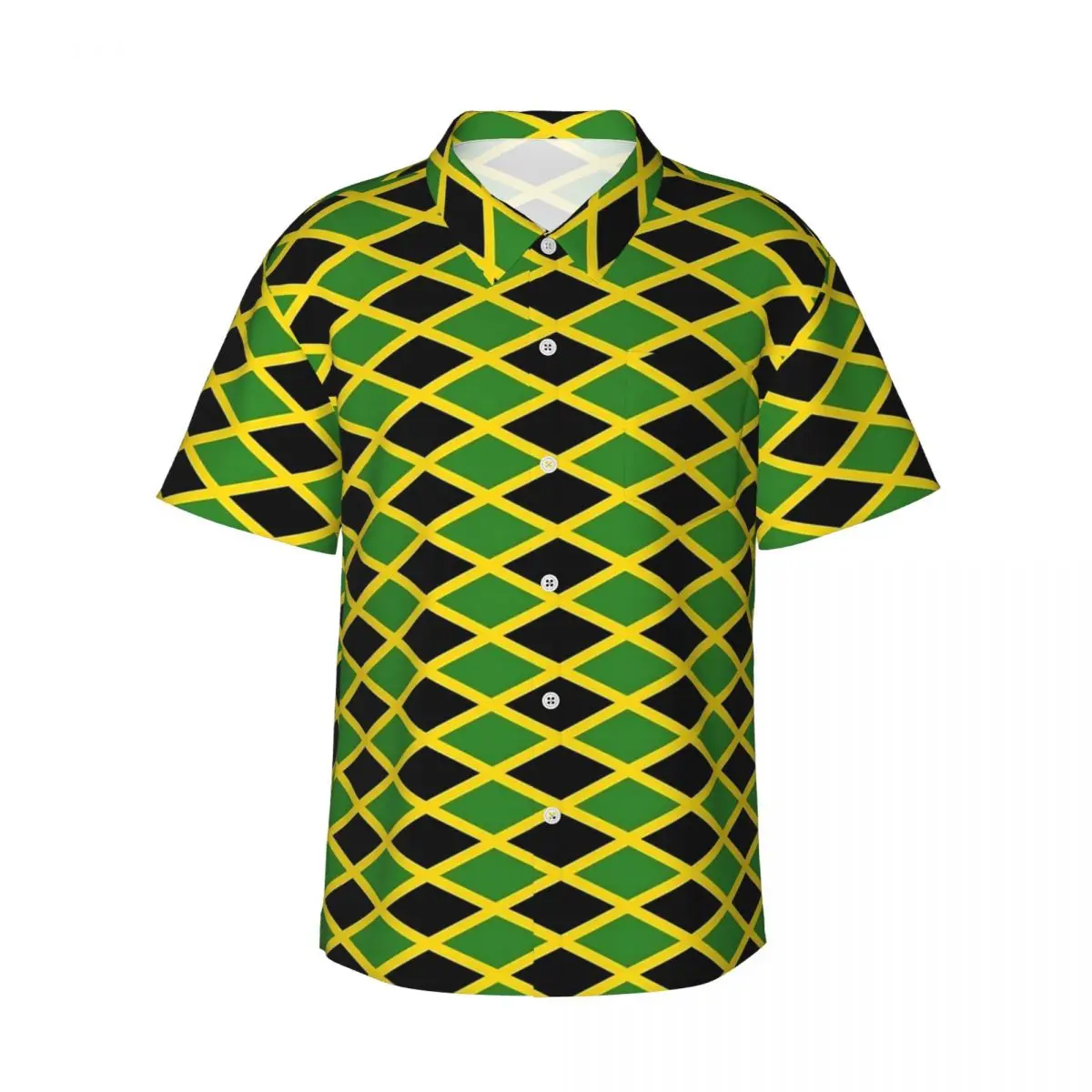 Jamaica Jamaican Flag Casual Shirt Retro Hawaii Shirts Male Short Sleeve Vacation Harajuku Design Oversized Blouses