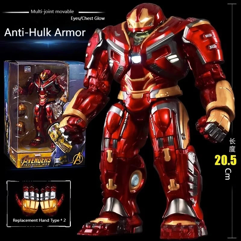 

2024 New Authentic Mid-Action Anti-Hulk Armored Hand Action Movie Marvel Model Joint Movable Boy Toy Collection Gift Display