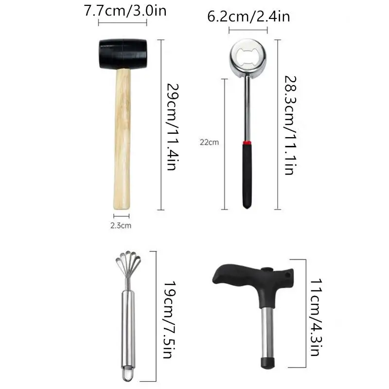Hammer Coconut Breaker Kitchen Gadgets For Fresh Coconut Water Coconut Opener Tools Creative Dual-purpose Hand Hole Puncher