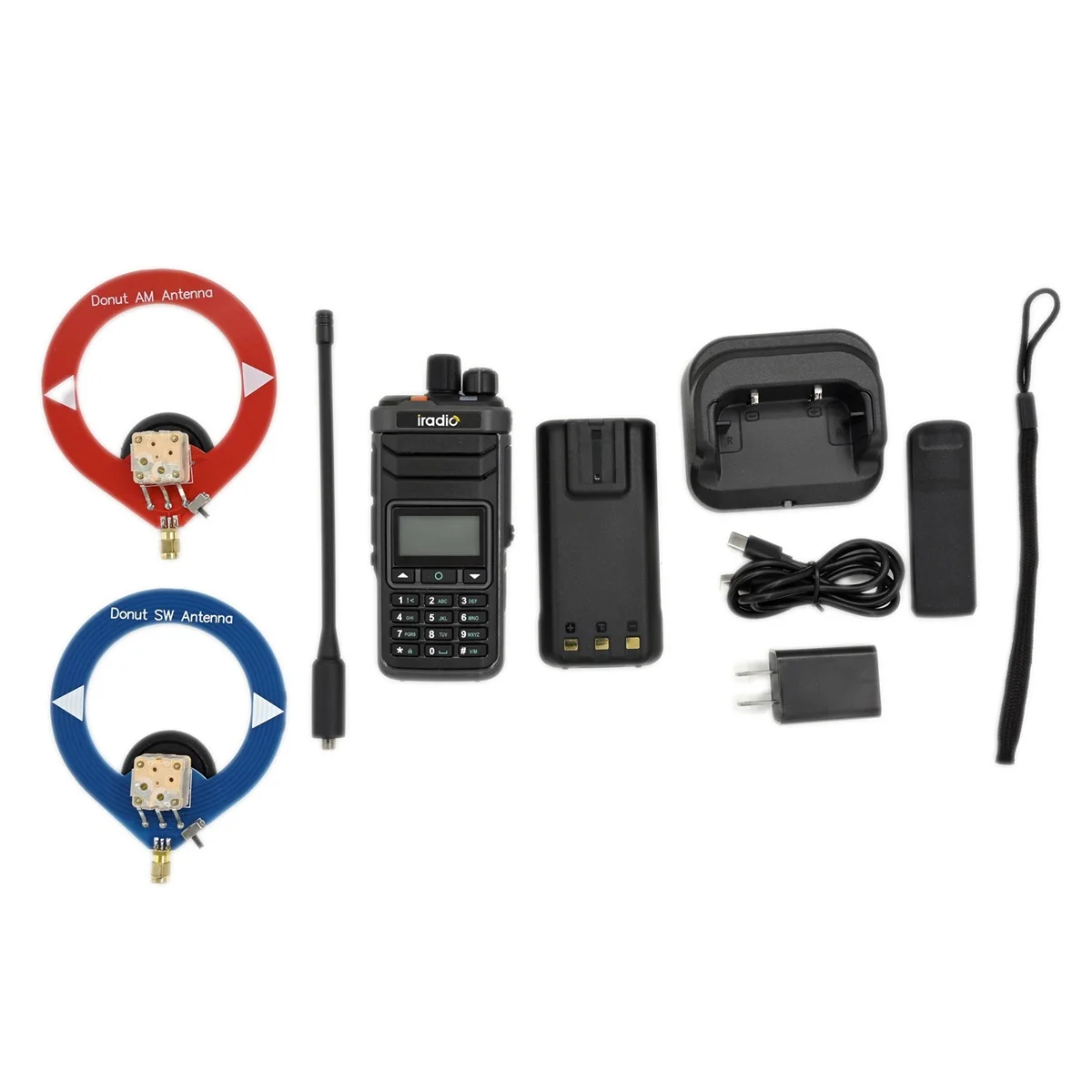 Iradio UV88 Two‑Way Radio Dynamic Signal Strength Indicator 1024 Channels USB Type‑C Spectrum Function Outdoor Hiking Camping