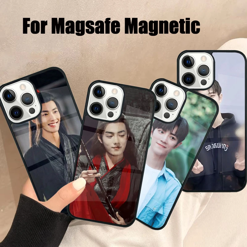 ChenQingLing The Untamed XiaoZhan Magsafe Phone Case For iPhone 16 15 14 13 12 11 Pro Max Plus Mirror Wireless Magnetic Cover