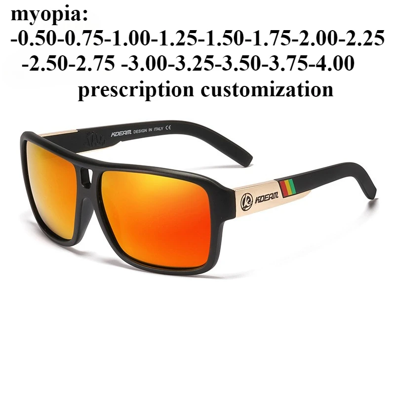 

60mm-145mm New Square Sports Polarized Sunglasses Large Frame Cycling Myopia Astigmatism Prescription Glasses