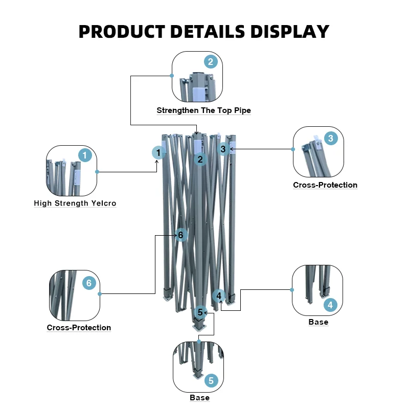 10x20FT Customized Event Awning Pop up Tent Large PVC Waterproof Folding Outdoor With Walls and Window