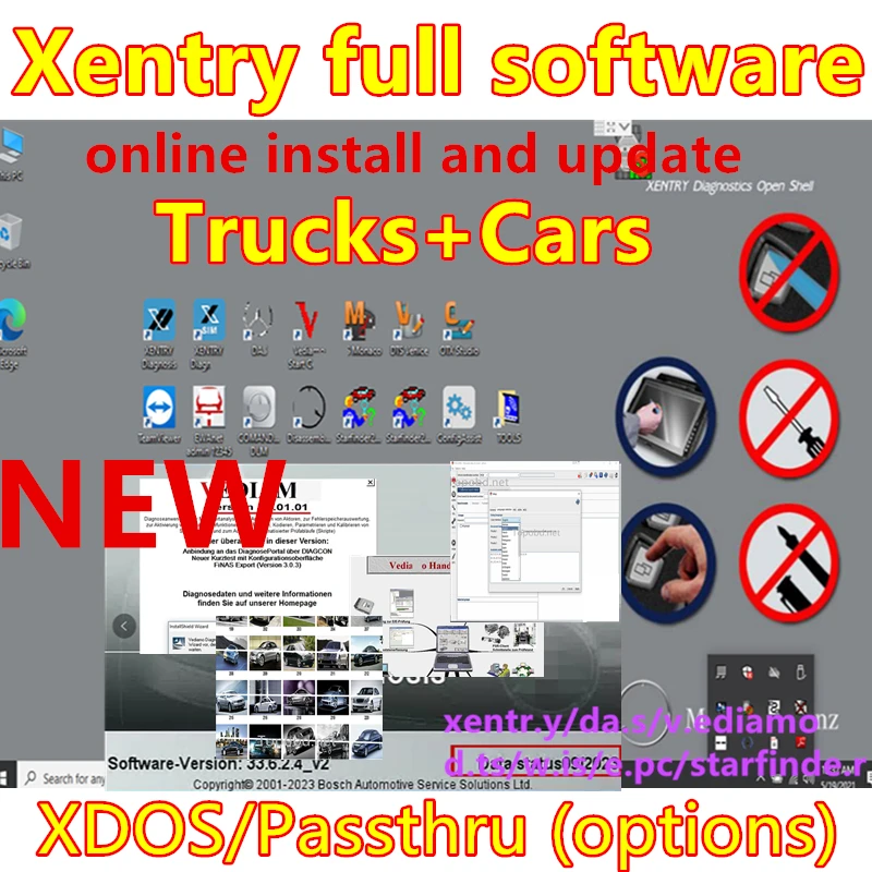 

2023.12 Xentry DAS Diagnostic Software for Mersedes Benz MB STAR sd C4/C5/C6/vcx/m6 software xentry full software for passthru