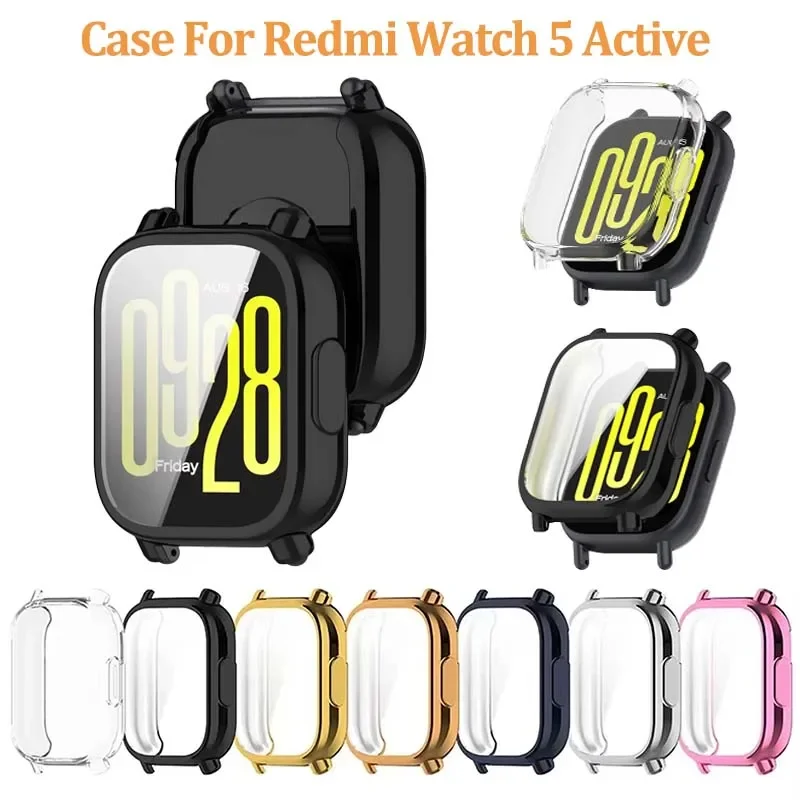 

﻿ Soft TPU Case for Redmi Watch 5 Active/Lite Screen Protector Case All-Around Protective Bumper Cover Shell Accessories