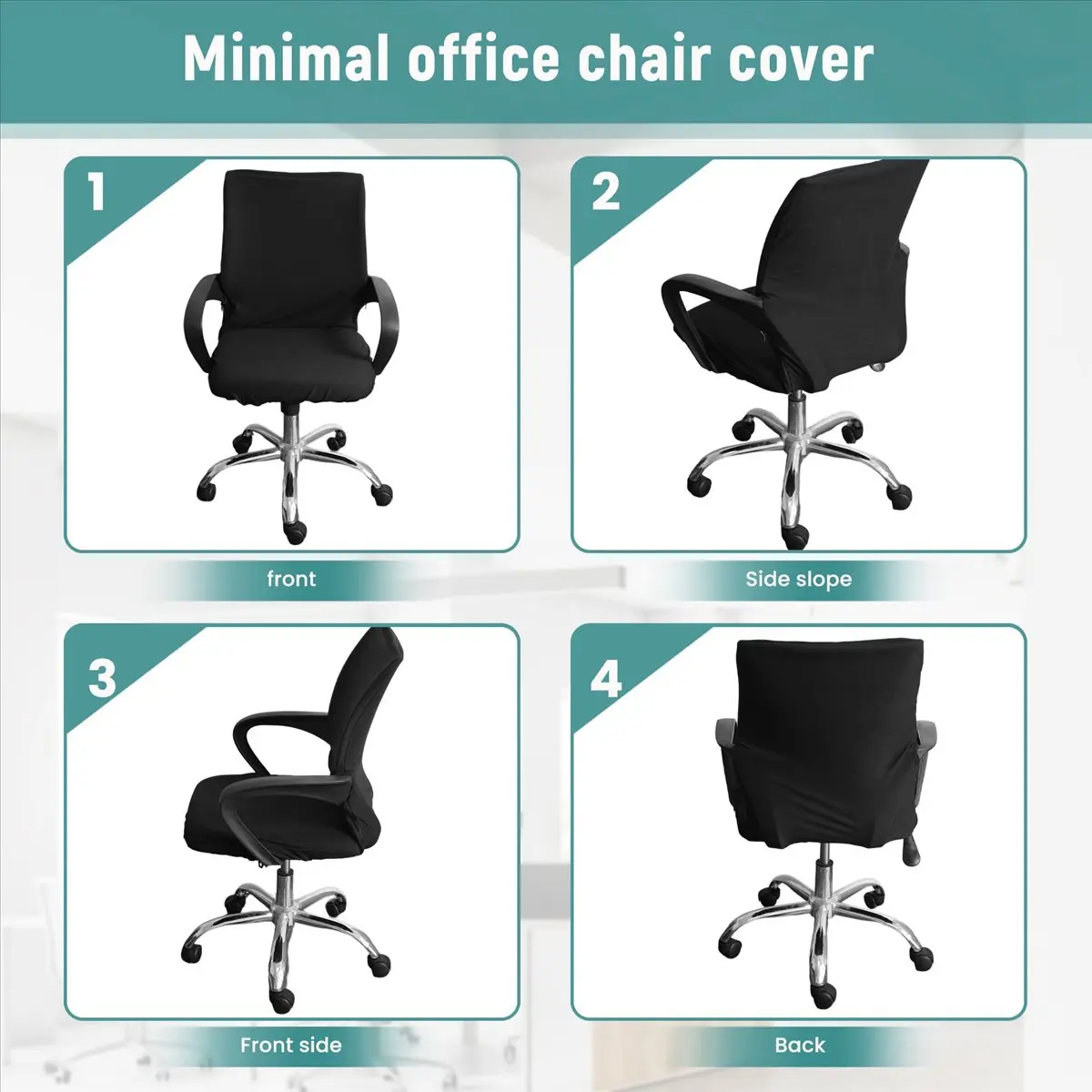 ABFS  Chair Cover Computer Chair Chair Cover Modern Simplism Style High Back Large Size (Chair Not Included)