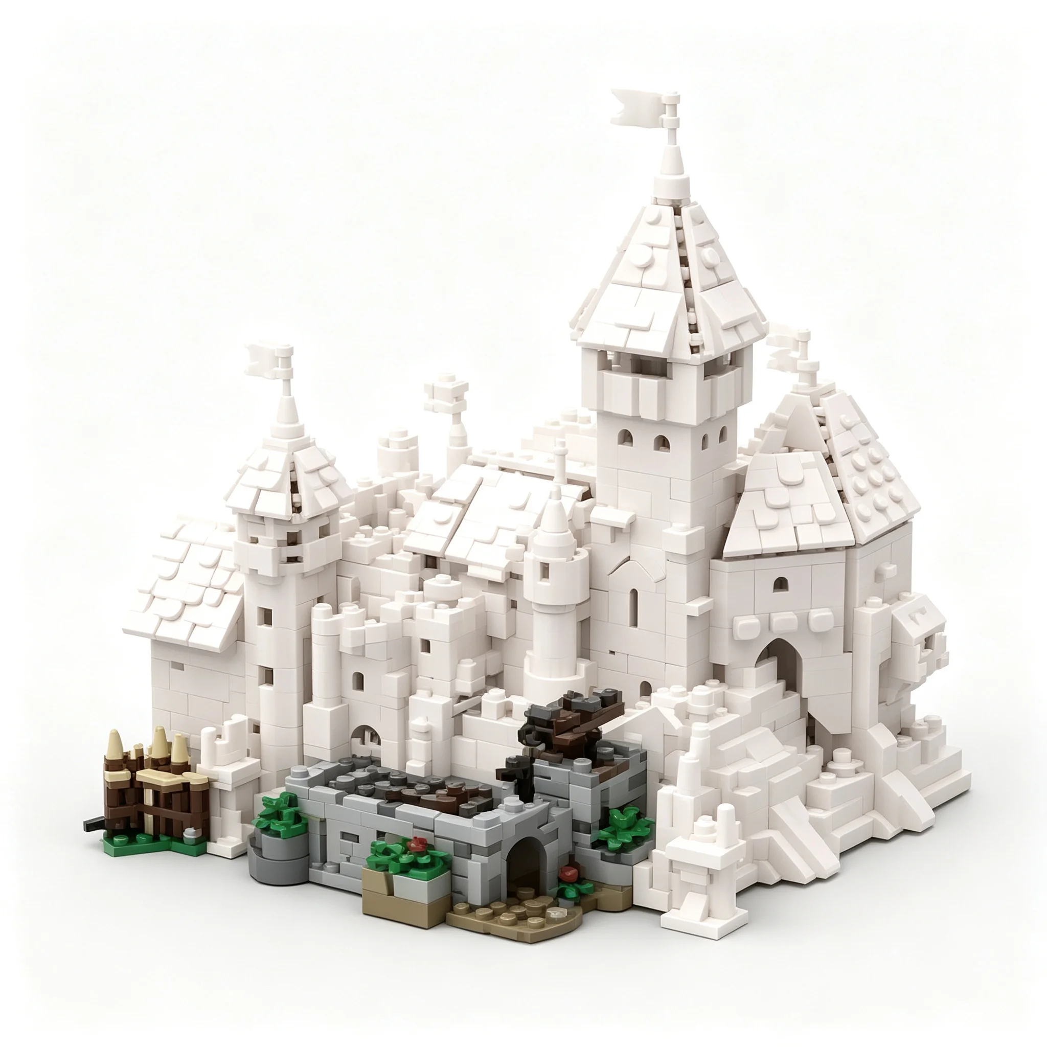 391pcs MOC MINI Blaustein Castle - Ramp Shield Extension Schildwerk Erweiterung Version 5.2 Modular MINI Model Building Blocks