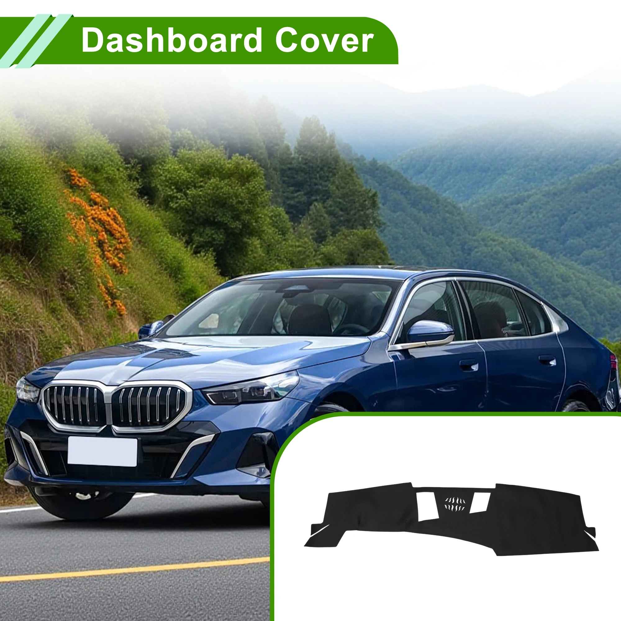 

Чехол на приборную панель UXCELL для BMW 5 серии без HUD 2024, черный, 1 шт., защитная накладка для солнцезащитного козырька