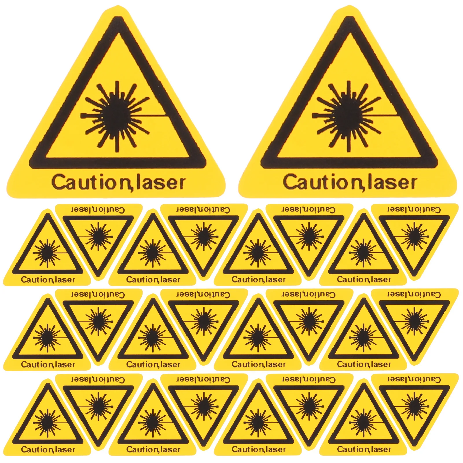 50Pcs Laser Safety Warning Stickers Caution Sign Security Sticker Alert Labels Hazard Prevention Decals Safety Sign