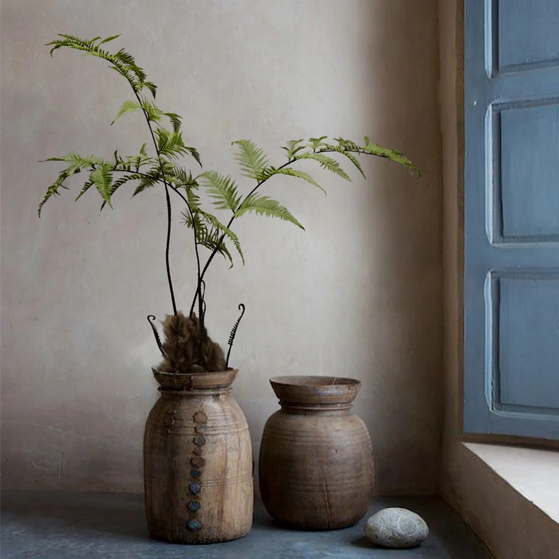 

Декоративное искусственное растение для интерьера: Золотистая папоротница в горшке, папоротница-обезьянка, украшение в китайском стиле.