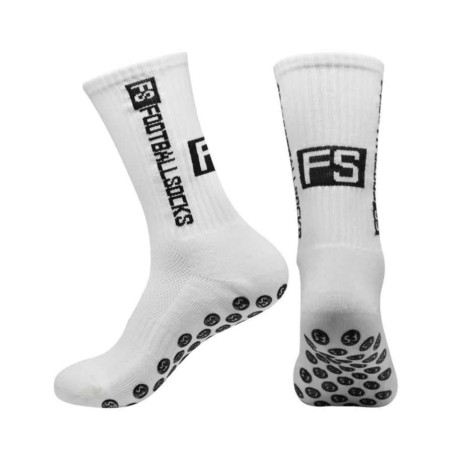 4 Pairs Soccer Socks Sports Grip Socks Anti-slip Basketball Socks Spot Rubber Anti-slip Cotton Soccer Socks