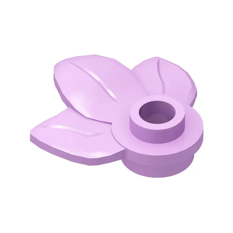 50 個 Moc 植物プレートラウンド 1x1 3 葉付き 32607 DIY 啓発ビルディングブロックレンガ互換性のある組み立て部品ストリートビュー