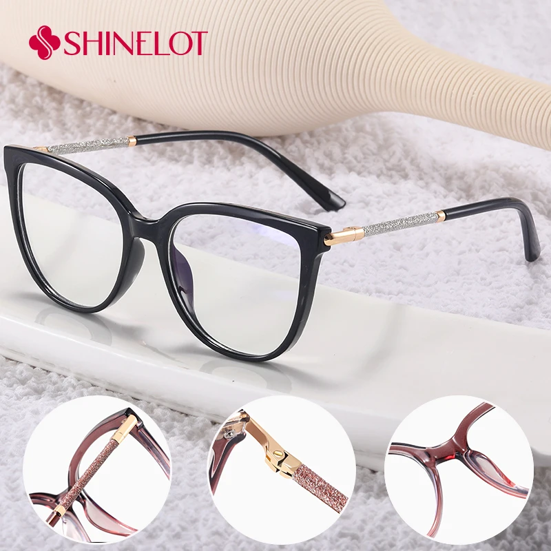 

81125 Medical Grade Women's Cat Eye Optical Glasses Fashionable Anti-Blue Light Eyeglasses Factory Direct Supply Eyewear