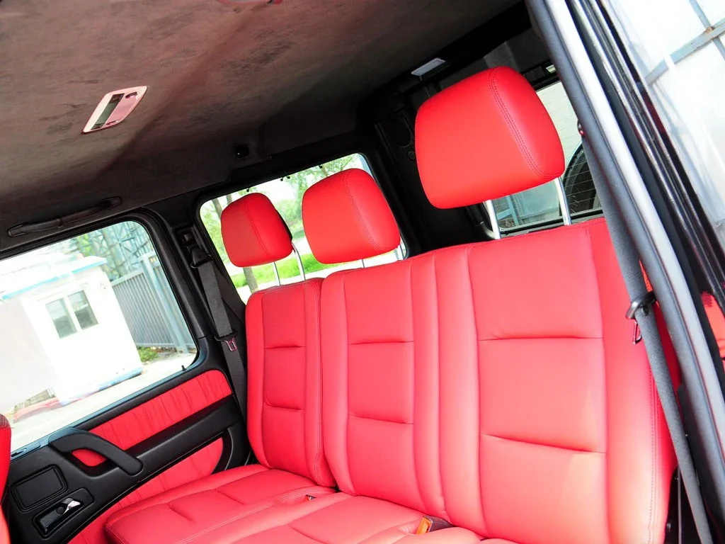 Spezieller Autositzbezug für Mercedes Benz G-Klasse G55 2009 2010 2011 2012, PU-Leder Sitzkissen-Schutz, Autositzbezüge – Detail 3