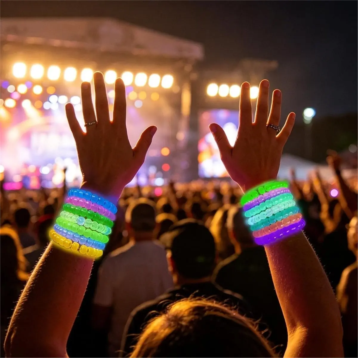 Home Tool Beads Glow in the Dark 1000PCS Neon Beads, Friendship Bracelet Beads 9mm Bulk Beads DIY Mobile Phone Chain Bead