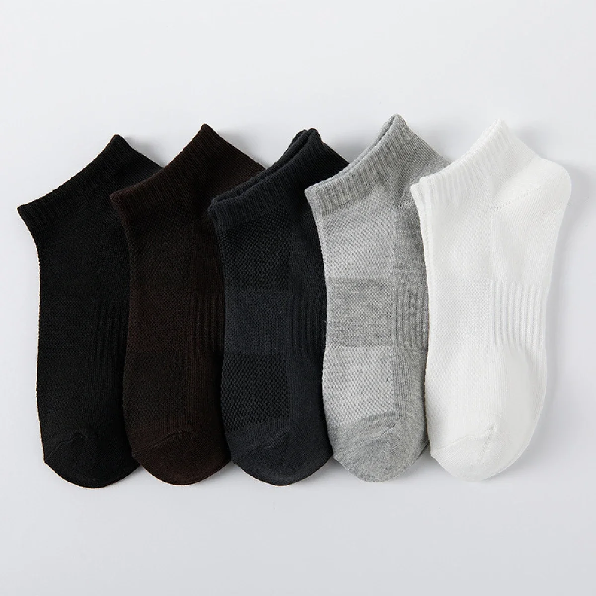 

5 Pairs of Men's Socks Boat Socks Low To Help Shallow Mouth