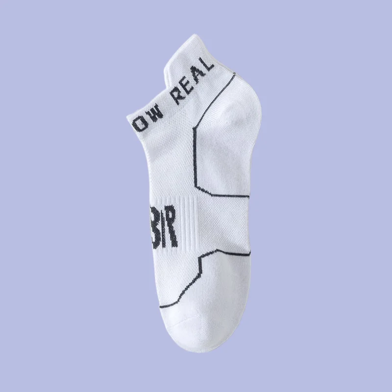 5/10 Pairs 2024 New Casual Sports Simple Boat Socks Men's Summer Thin Plus Size Cotton Deodorant Sweat-absorbent Low-top Socks