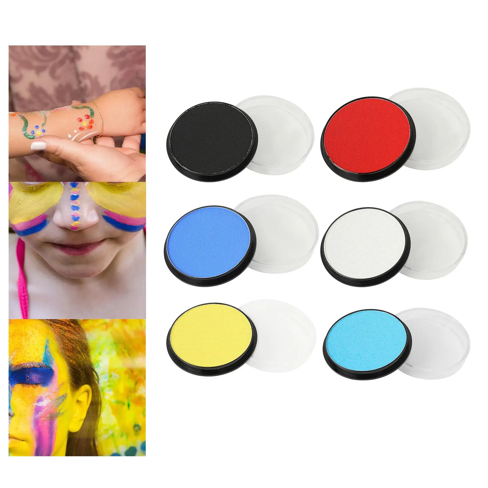 Face Painting Body Paint, Face Paint Pigment Washable Basic Color Pigment, Cosmetic Palette for Campfire Party Performances