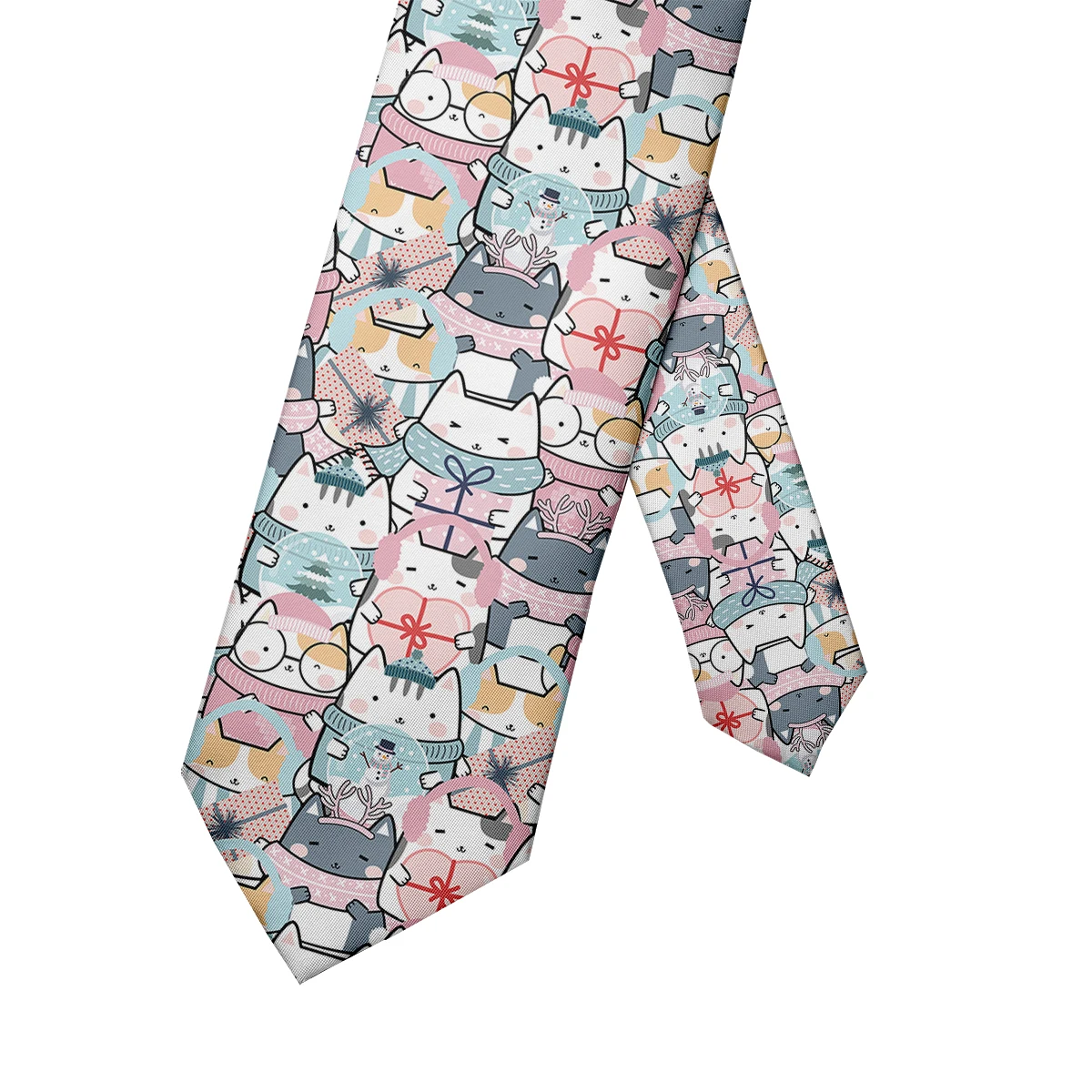 Corbata con estampado de oso de dibujos animados para hombres y mujeres, corbata informal de moda de 8cm, corbata creativa, accesorios únicos,