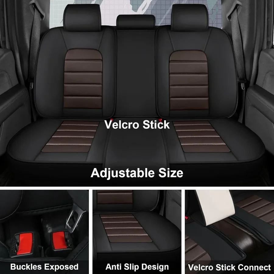 Full Set for Ford F350 F350 2011 Seat Covers Premium Leather Waterproof StainResistant with Storage Pockets 5 Pieces Seat Prote